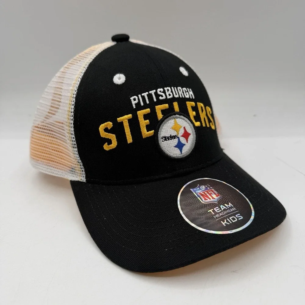 Pittsburgh Steelers KIDS Hat Cap Black Snapback Adjustable Boys NFL Team Apparel